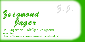 zsigmond jager business card